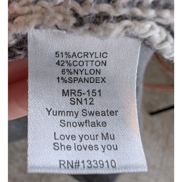 Show Me Your Mumu Yummy Sweater Gray Cozy Shawl Collar Boho Aztec Cardigan Small - Picture 10 of 11